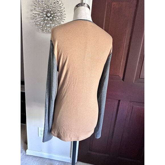 Abercrombie & Fitch NICOLEBENEFIELD colorblock L/S ribbed top Large - Picture 4 of 4